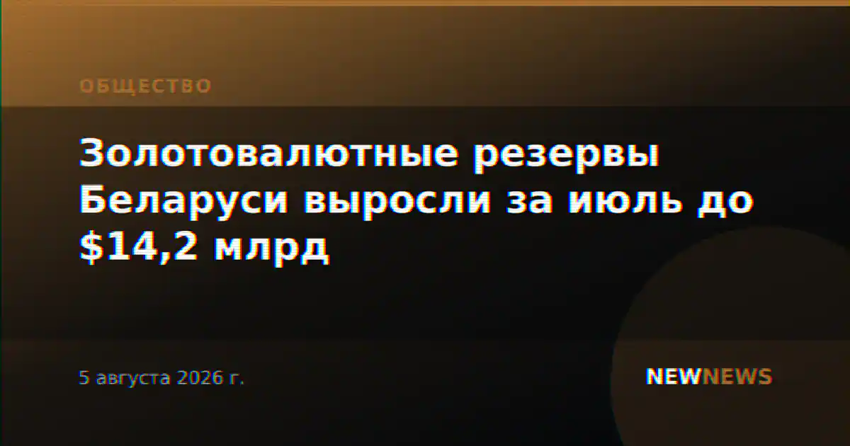 Золотовалютные резервы Беларуси выросли за июль до $14,2 млрд