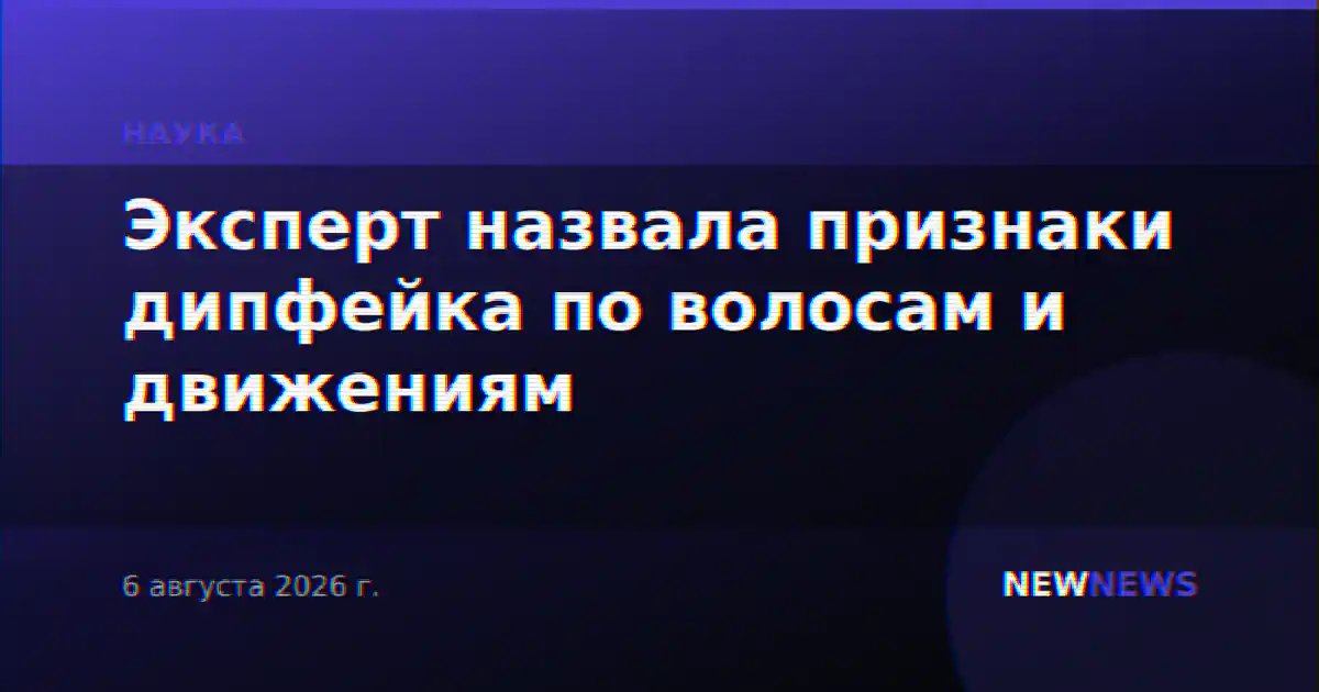 Эксперт назвала признаки дипфейка по волосам и движениям