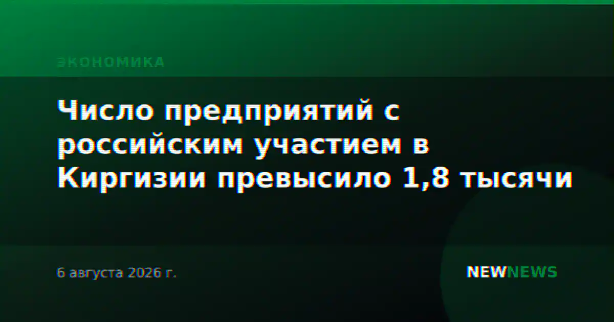 Число предприятий с российским участием в Киргизии превысило 1,8 тысячи