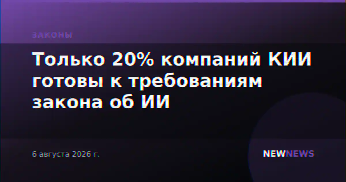 Только 20% компаний КИИ готовы к требованиям закона об ИИ