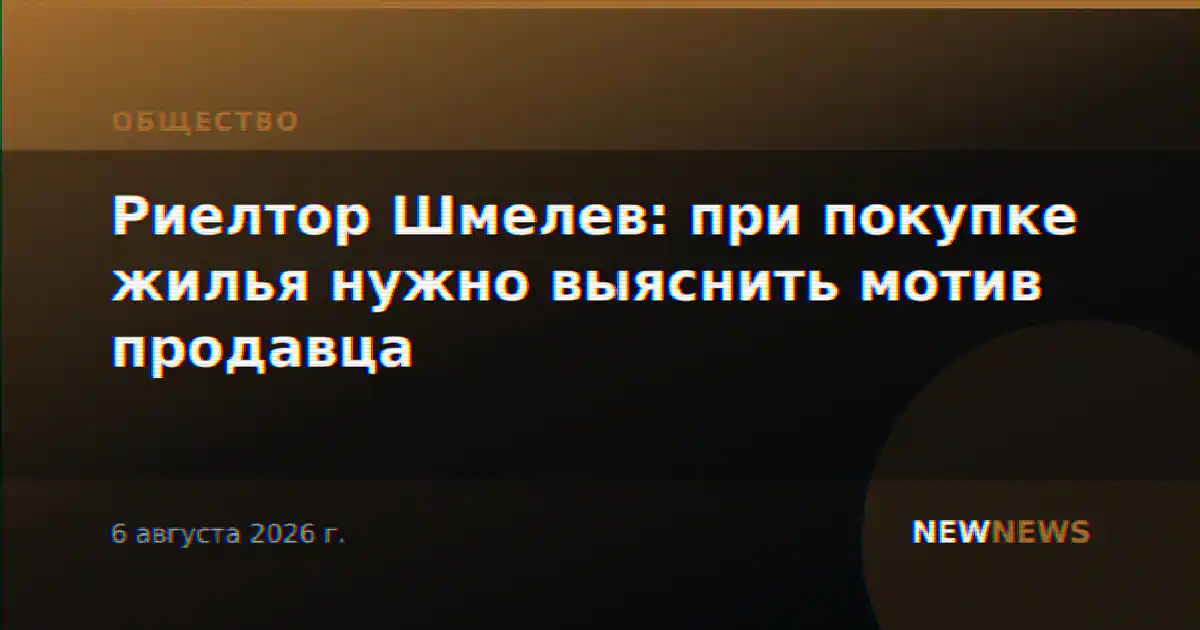 Риелтор Шмелев: при покупке жилья нужно выяснить мотив продавца