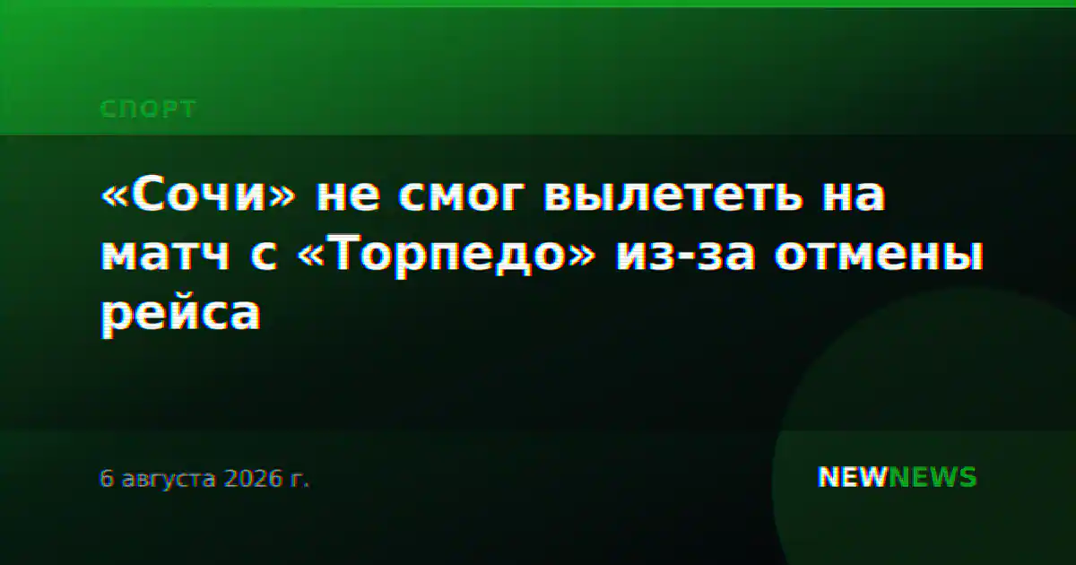 «Сочи» не смог вылететь на матч с «Торпедо» из-за отмены рейса