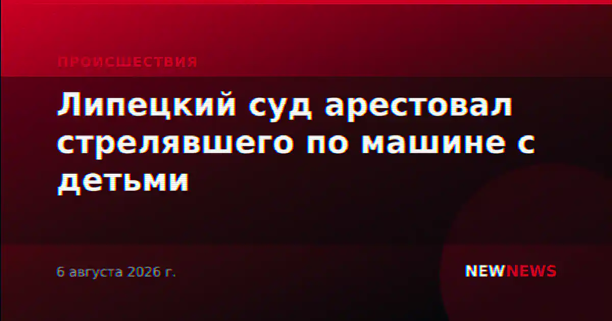 Липецкий суд арестовал стрелявшего по машине с детьми