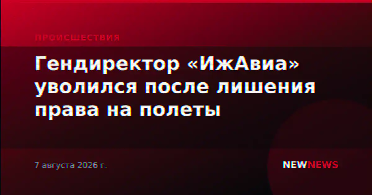 Гендиректор «ИжАвиа» уволился после лишения права на полеты