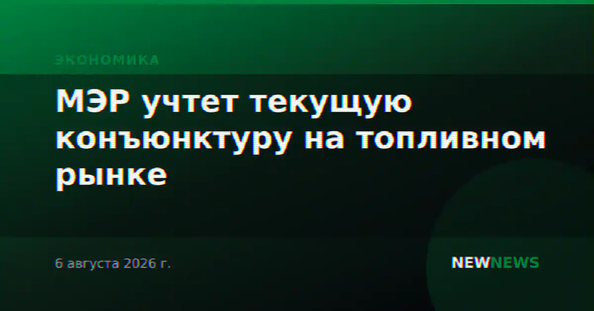 МЭР учтет текущую конъюнктуру на топливном рынке