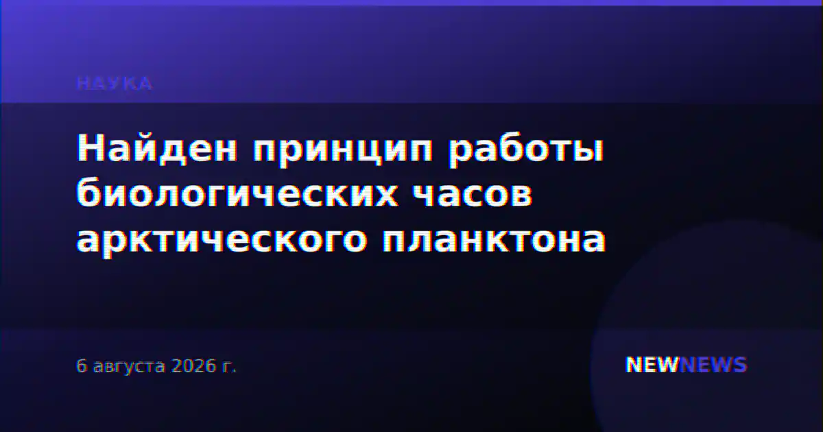 Найден принцип работы биологических часов арктического планктона