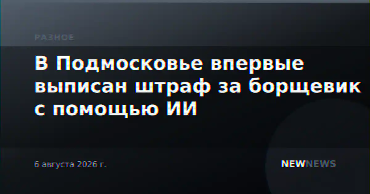 В Подмосковье впервые выписан штраф за борщевик с помощью ИИ