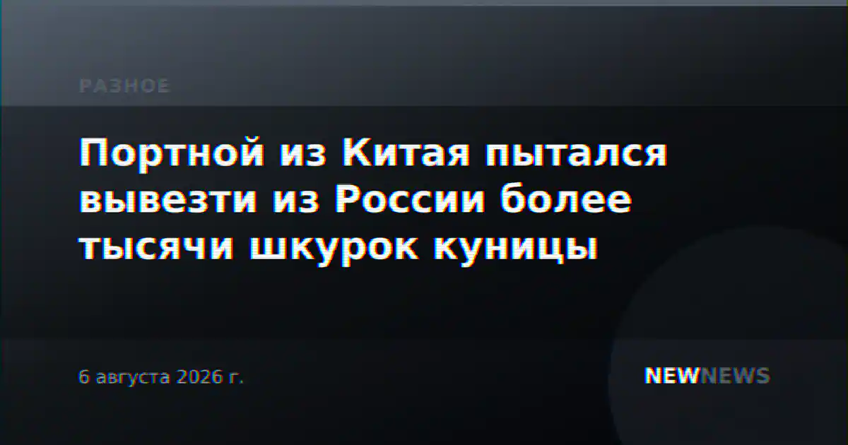 Портной из Китая пытался вывезти из России более тысячи шкурок куницы