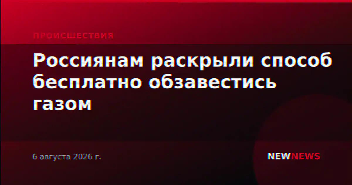 Россиянам раскрыли способ бесплатно обзавестись газом