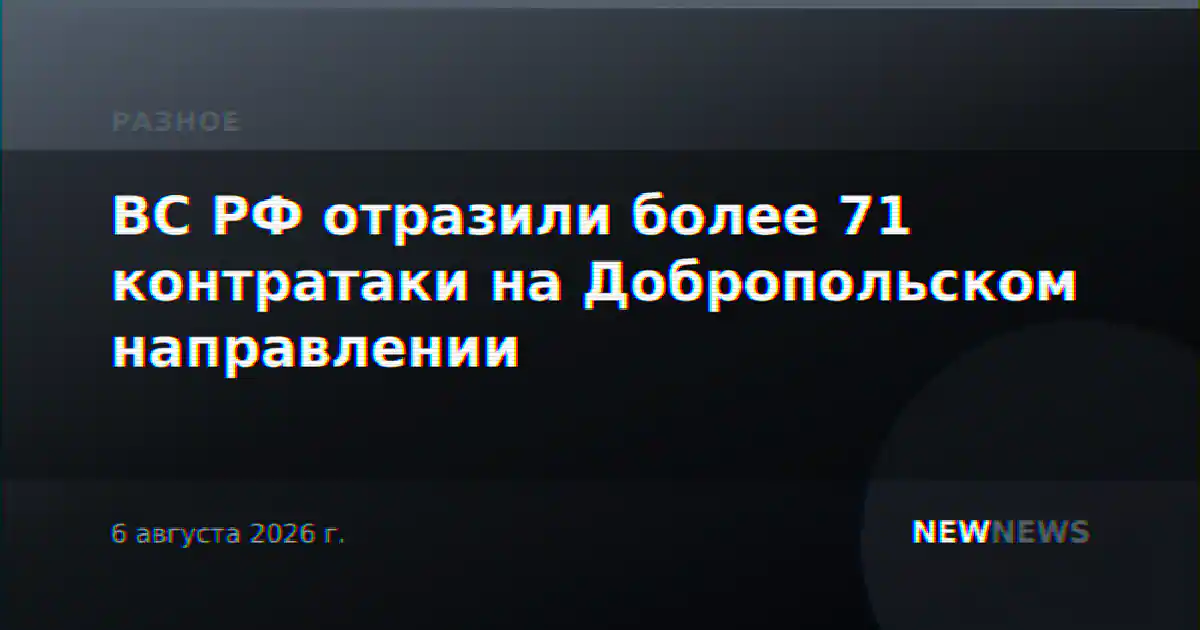 ВС РФ отразили более 71 контратаки на Добропольском направлении