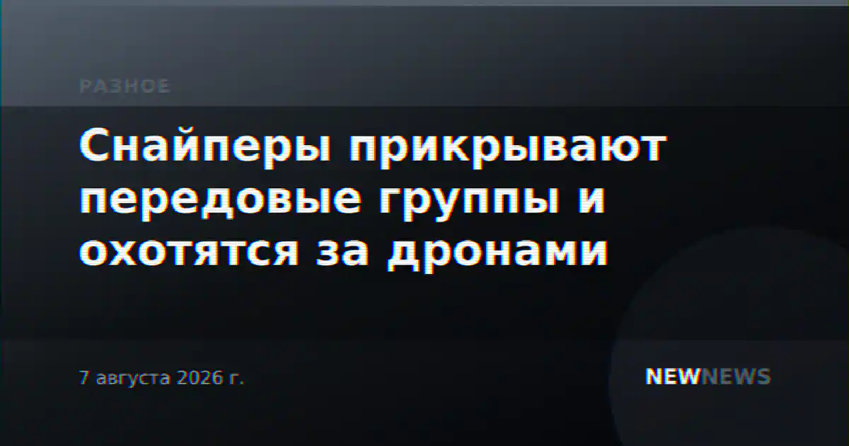 Снайперы прикрывают передовые группы и охотятся за дронами