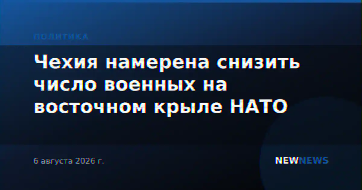 Чехия намерена снизить число военных на восточном крыле НАТО