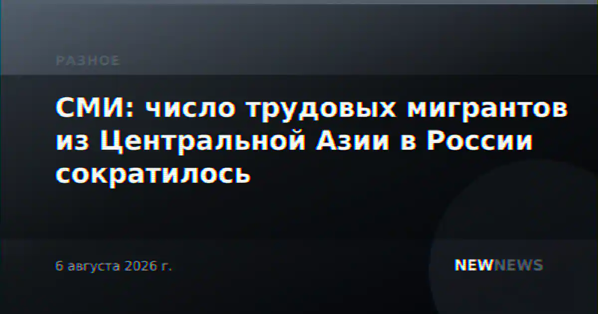 СМИ: число трудовых мигрантов из Центральной Азии в России сократилось
