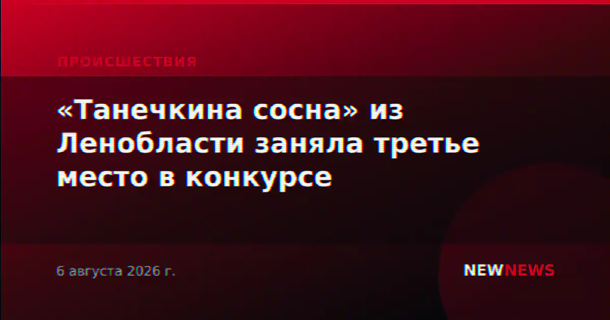 «Танечкина сосна» из Ленобласти заняла третье место в конкурсе