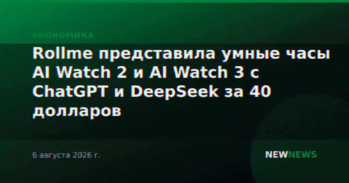 Rollme представила умные часы AI Watch 2 и AI Watch 3 с ChatGPT и DeepSeek за 40 долларов