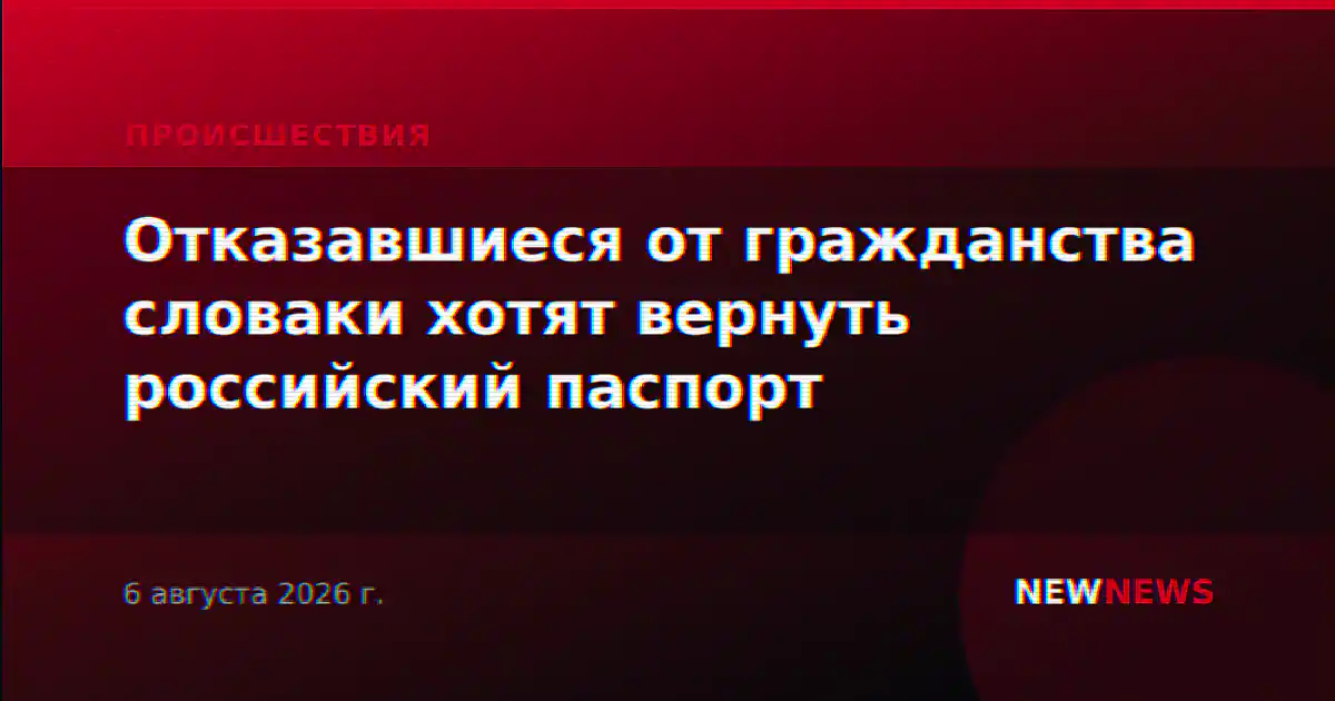 Отказавшиеся от гражданства словаки хотят вернуть российский паспорт