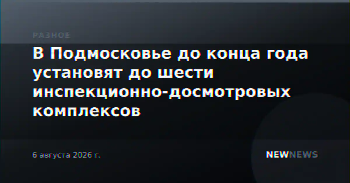В Подмосковье до конца года установят до шести инспекционно-досмотровых комплексов