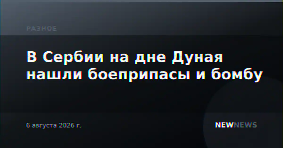 В Сербии на дне Дуная нашли боеприпасы и бомбу