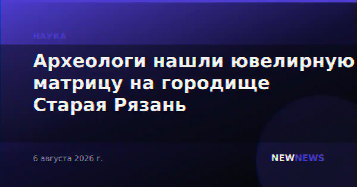 Археологи нашли ювелирную матрицу на городище Старая Рязань