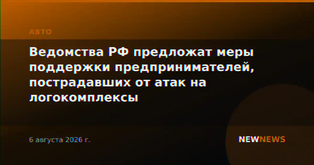 Ведомства РФ предложат меры поддержки предпринимателей, пострадавших от атак на логокомплексы