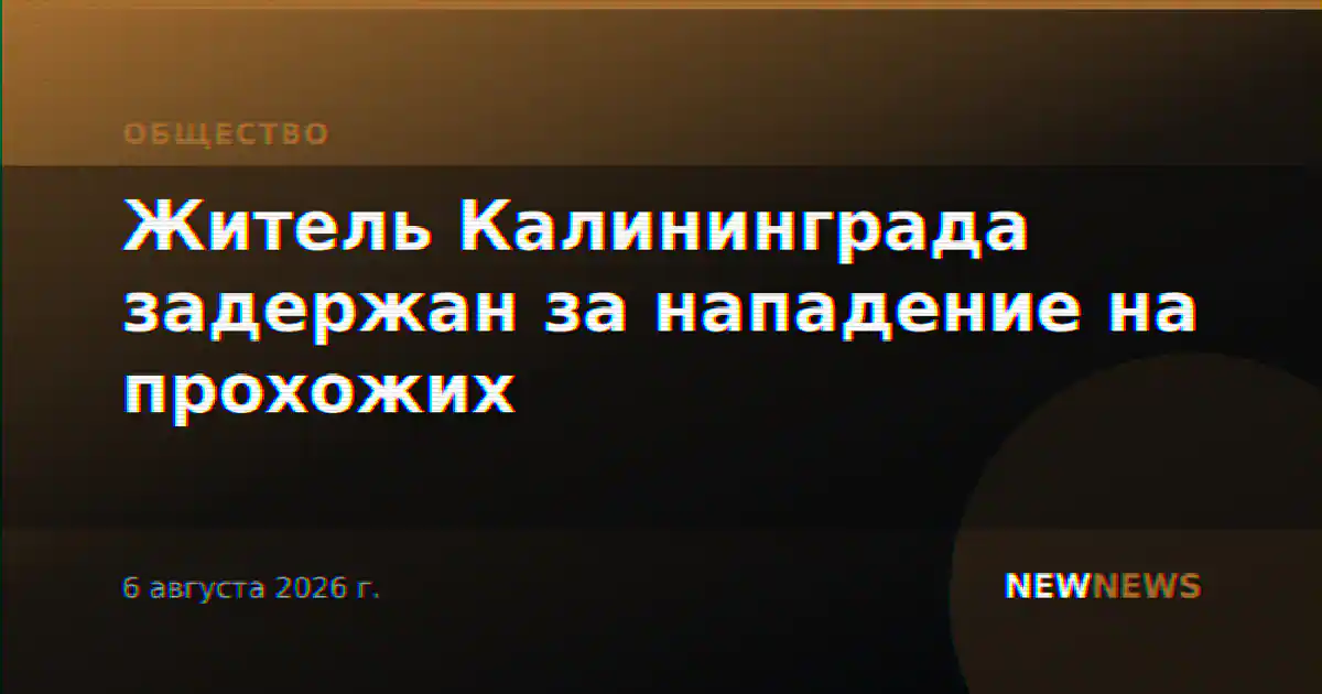 Житель Калининграда задержан за нападение на прохожих