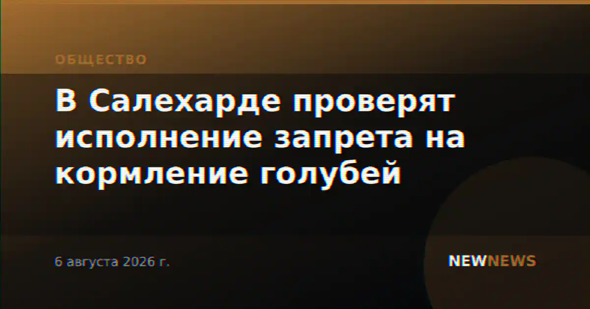В Салехарде проверят исполнение запрета на кормление голубей