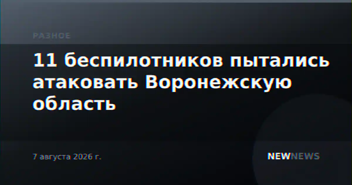 11 беспилотников пытались атаковать Воронежскую область