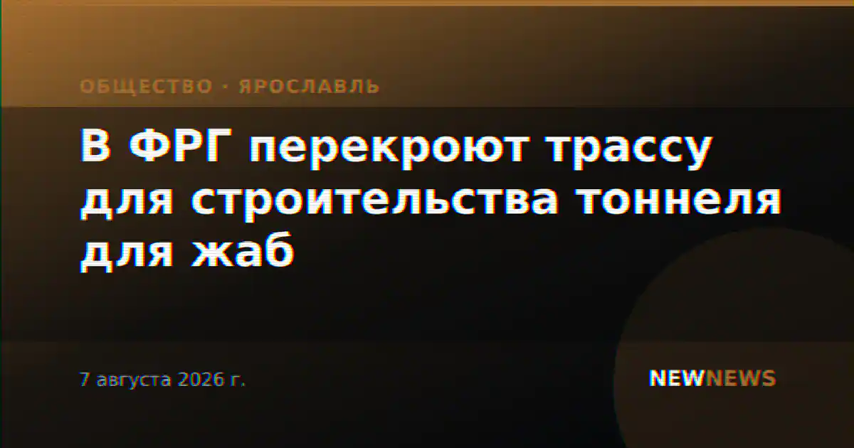 В ФРГ перекроют трассу для строительства тоннеля для жаб
