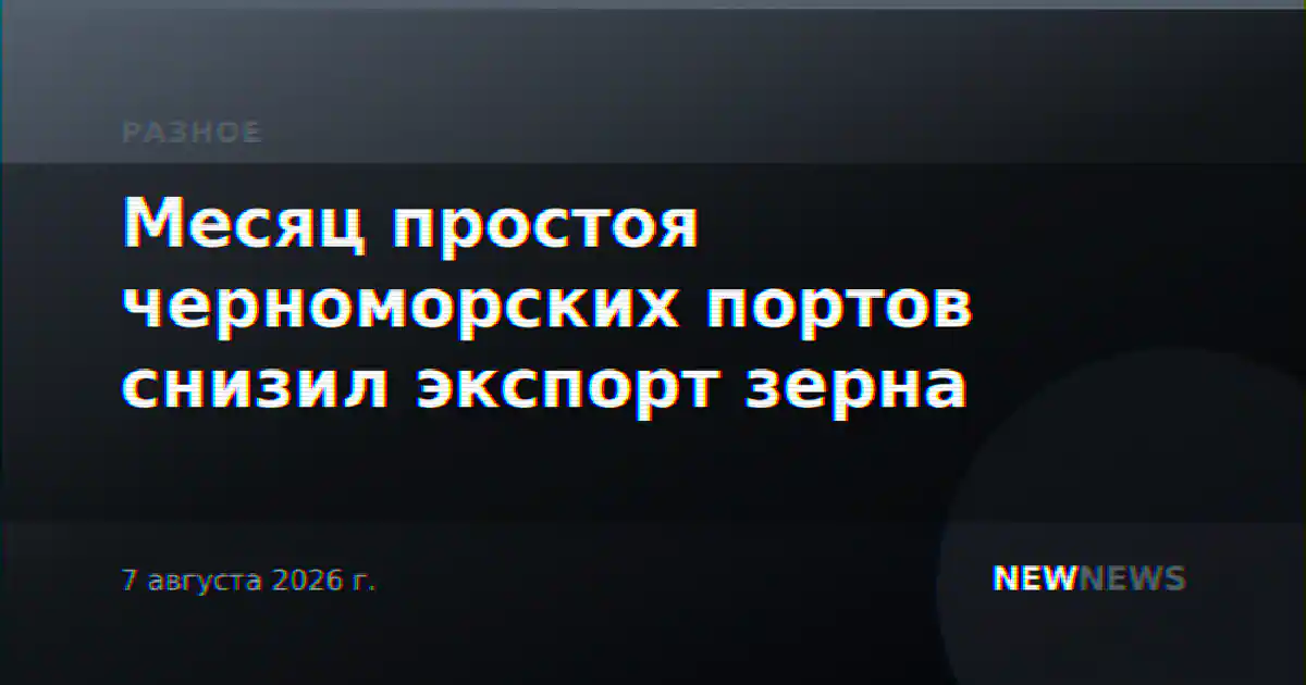 Месяц простоя черноморских портов снизил экспорт зерна