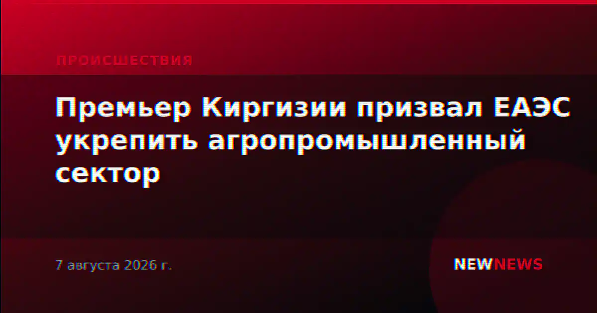Премьер Киргизии призвал ЕАЭС укрепить агропромышленный сектор