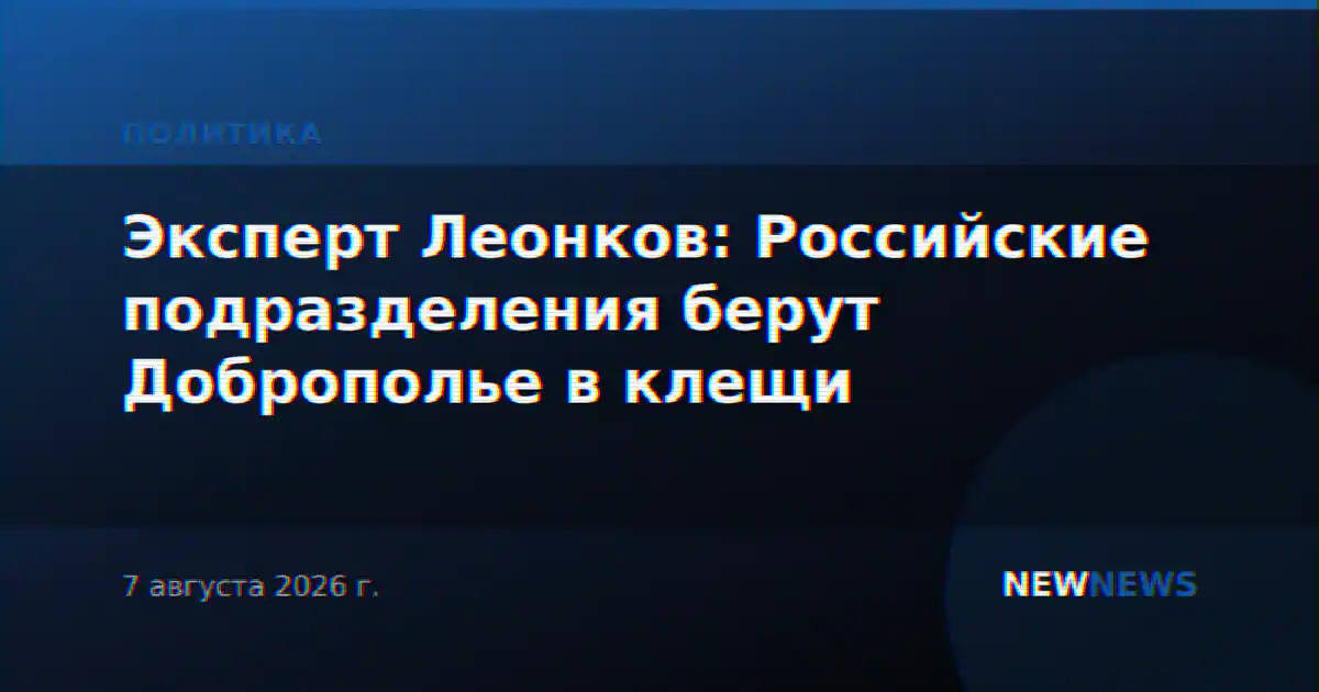 Эксперт Леонков: Российские подразделения берут Доброполье в клещи