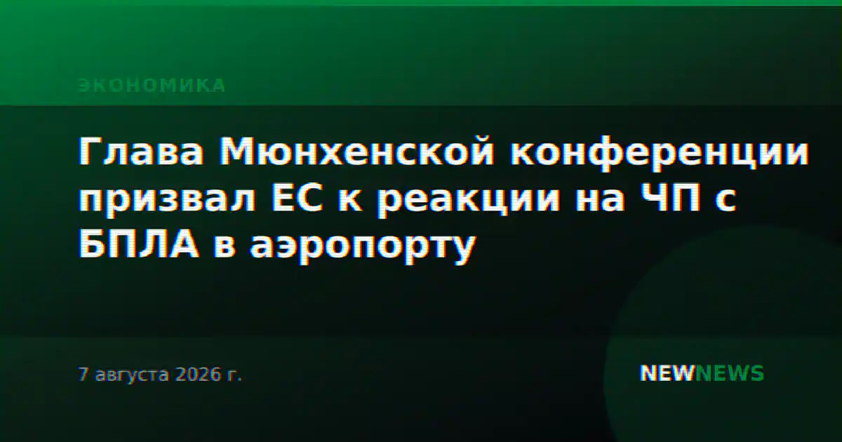 Глава Мюнхенской конференции призвал ЕС к реакции на ЧП с БПЛА в аэропорту