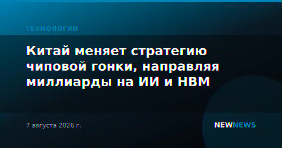 Китай меняет стратегию чиповой гонки, направляя миллиарды на ИИ и HBM