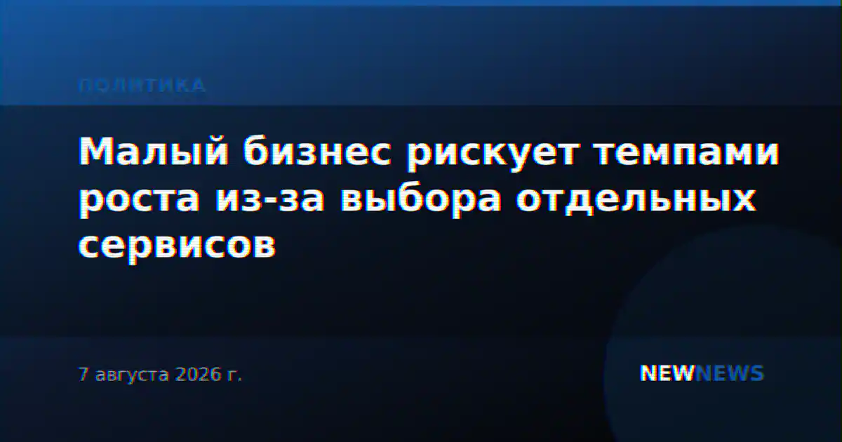 Малый бизнес рискует темпами роста из-за выбора отдельных сервисов
