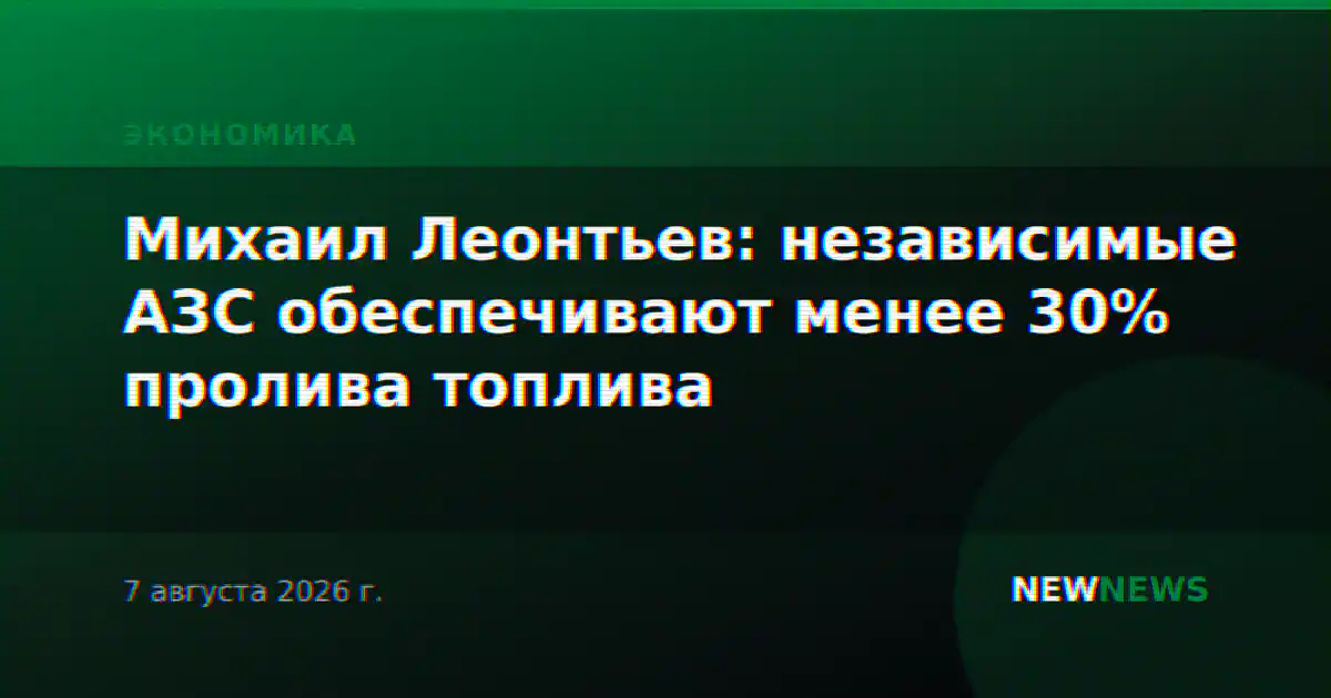 Михаил Леонтьев: независимые АЗС обеспечивают менее 30% пролива топлива