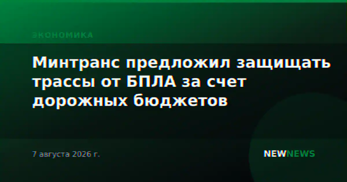 Минтранс предложил защищать трассы от БПЛА за счет дорожных бюджетов