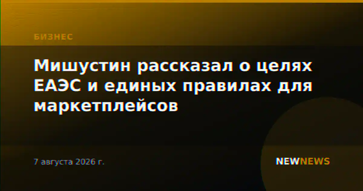 Мишустин рассказал о целях ЕАЭС и единых правилах для маркетплейсов