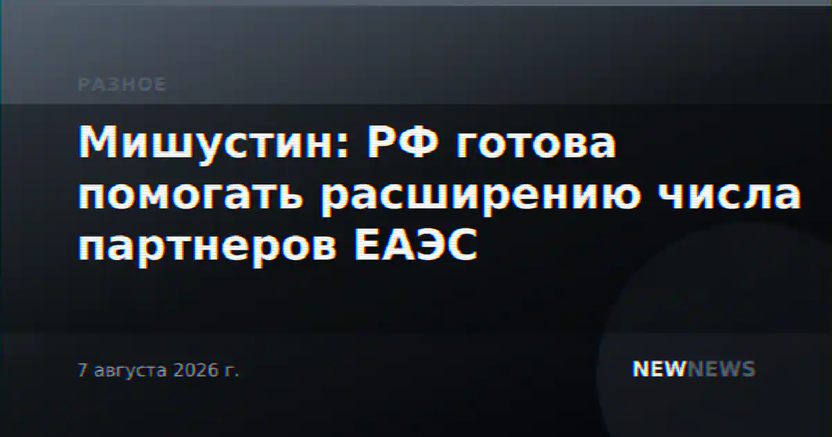 Мишустин: РФ готова помогать расширению числа партнеров ЕАЭС