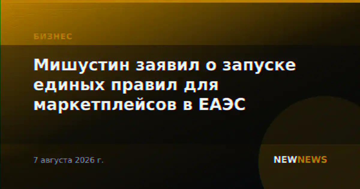 Мишустин заявил о запуске единых правил для маркетплейсов в ЕАЭС
