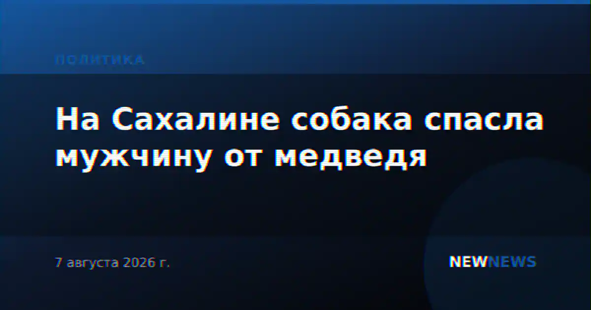 На Сахалине собака спасла мужчину от медведя