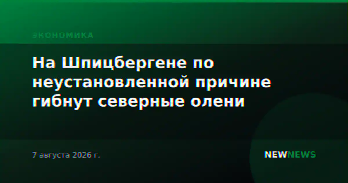 На Шпицбергене по неустановленной причине гибнут северные олени
