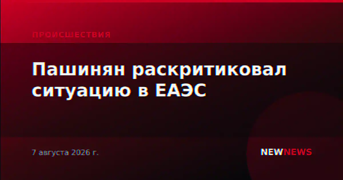 Пашинян раскритиковал ситуацию в ЕАЭС