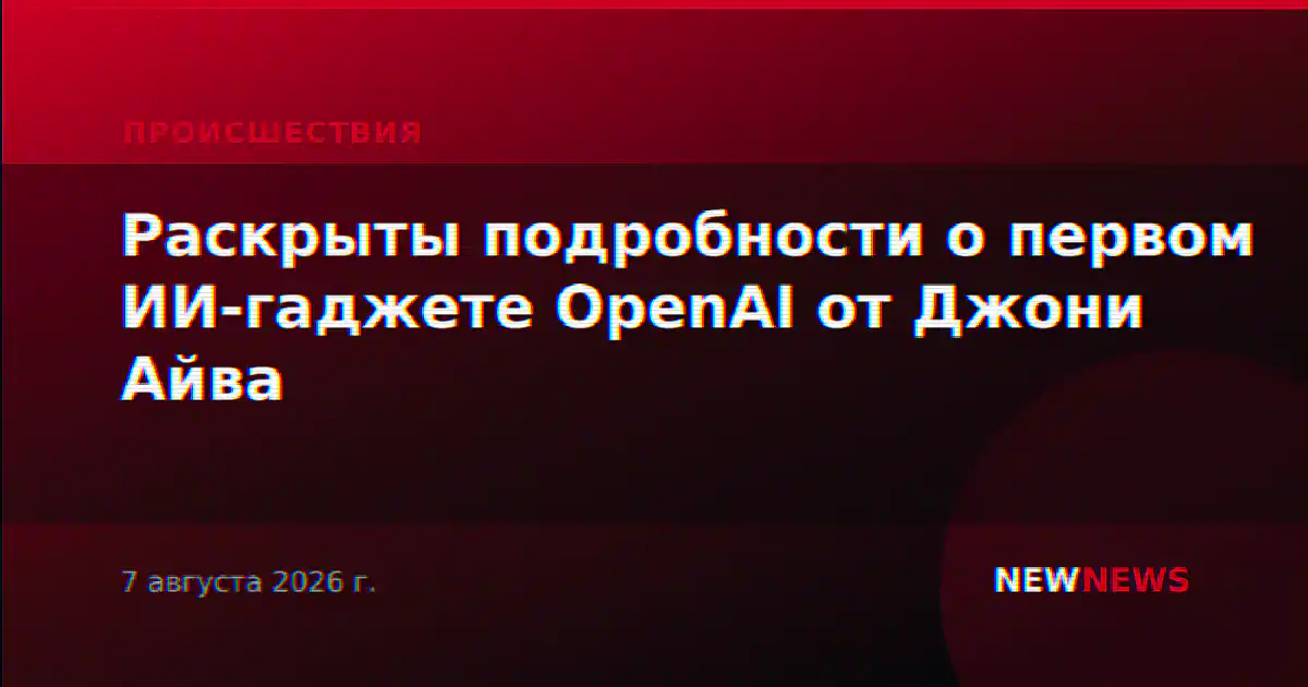 Раскрыты подробности о первом ИИ-гаджете OpenAI от Джони Айва