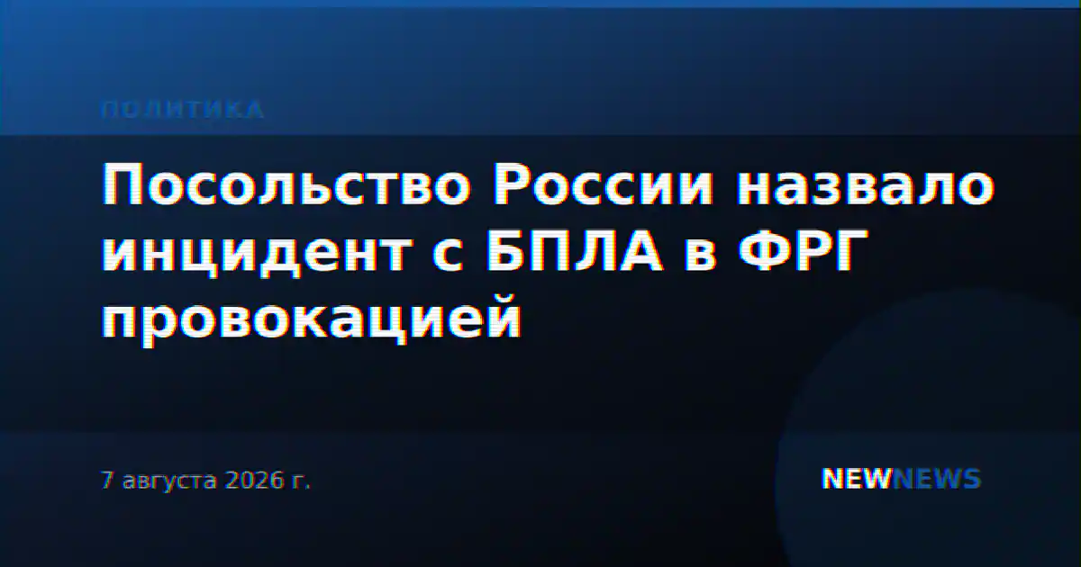 Посольство России назвало инцидент с БПЛА в ФРГ провокацией
