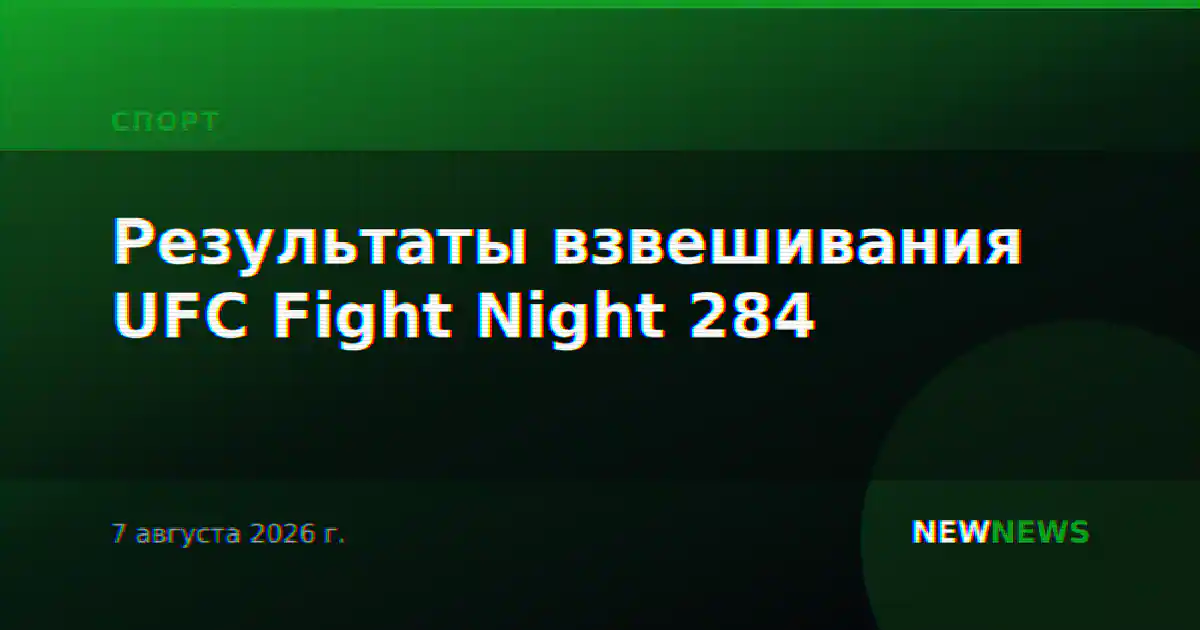 Результаты взвешивания UFC Fight Night 284