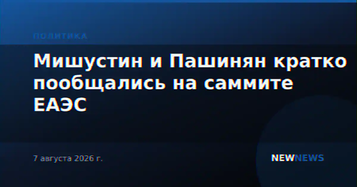 Мишустин и Пашинян кратко пообщались на саммите ЕАЭС