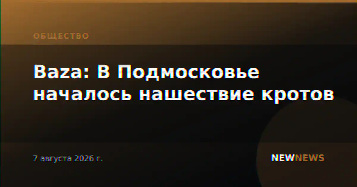 Baza: В Подмосковье началось нашествие кротов