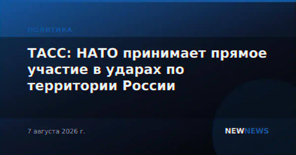 ТАСС: НАТО принимает прямое участие в ударах по территории России