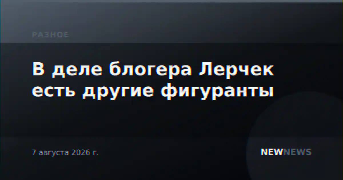 В деле блогера Лерчек есть другие фигуранты