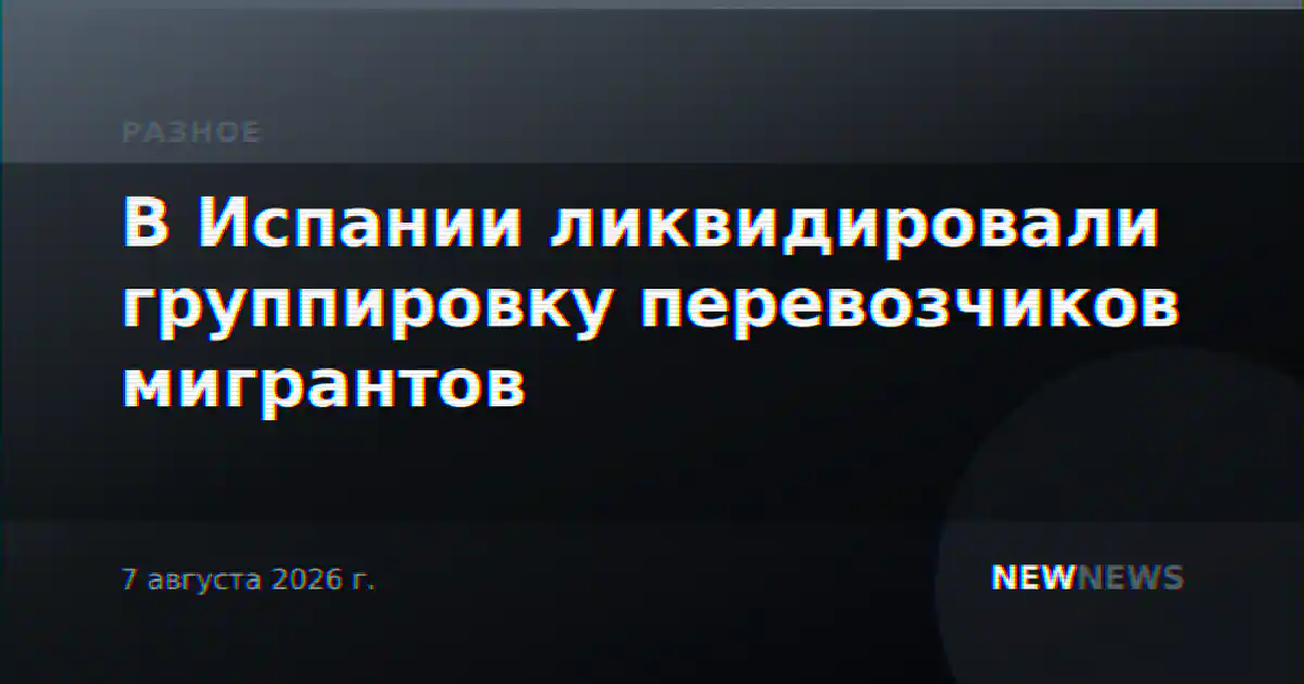 В Испании ликвидировали группировку перевозчиков мигрантов